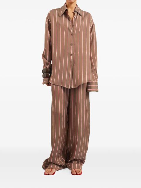 The Frankie Shop striped buttoned shirt - Brown - zdjęcie produktu nr 2