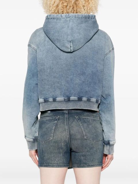 Diesel hooded zip-up denim jacket - Blue