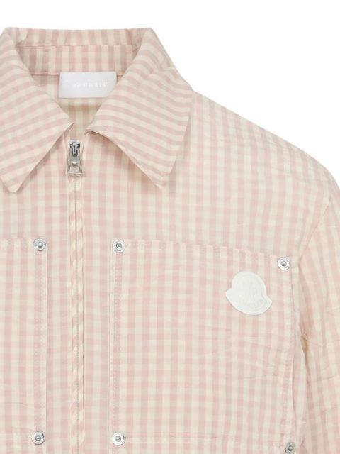 Moncler gingham patch jacket - Neutrals