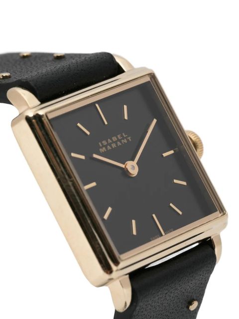 ISABEL MARANT studded square 2.3mm watch - Black
