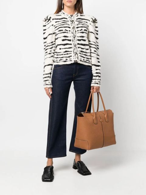 Tod's logo-patch leather tote bag - Brown - zdjęcie produktu nr 2