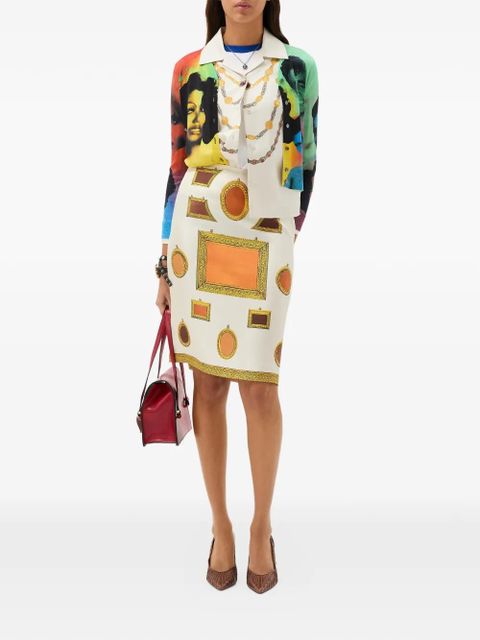 Versace portrait-print cardigan - Black - zdjęcie produktu nr 2