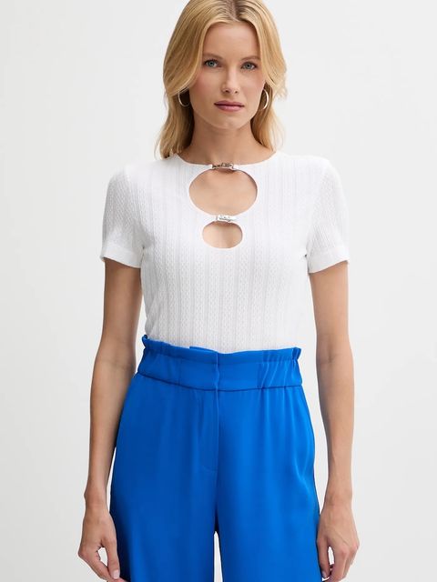 Guess t-shirt VALERIA damski kolor biały W5YP09 KCXS1 - zdjęcie produktu nr 1