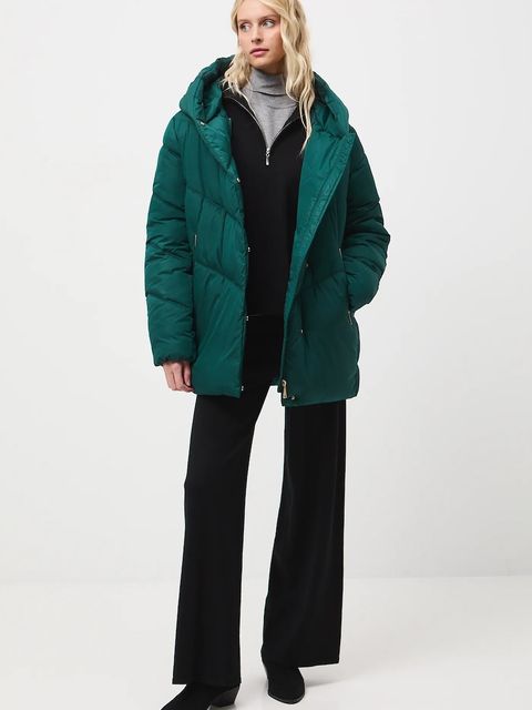 Medicine kurtka damska kolor zielony zimowa oversize - zdjęcie produktu nr 2