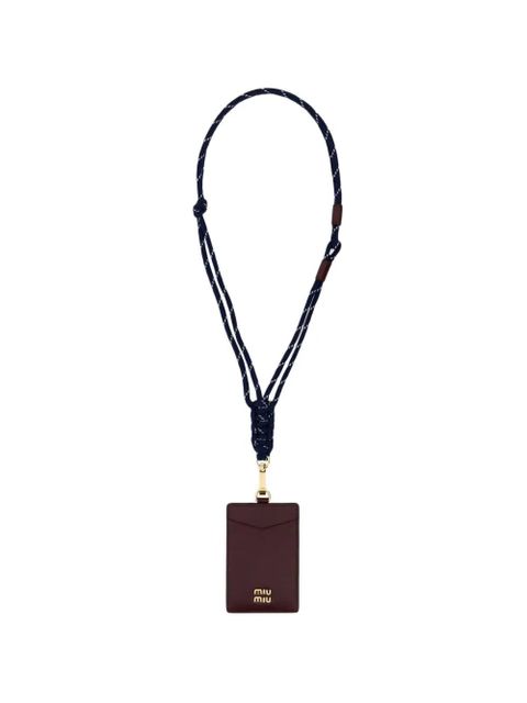 Miu Miu leather card holder - Brown - zdjęcie produktu nr 1