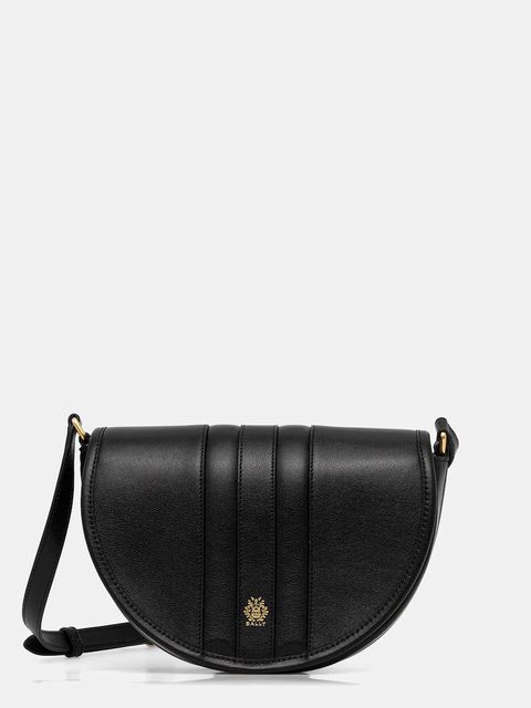 Bally torebka skórzana kolor czarny WAM04A - zdjęcie produktu nr 1