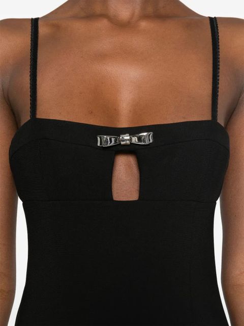 Blumarine bow-embellished midi dress - Black - zdjęcie produktu nr 2