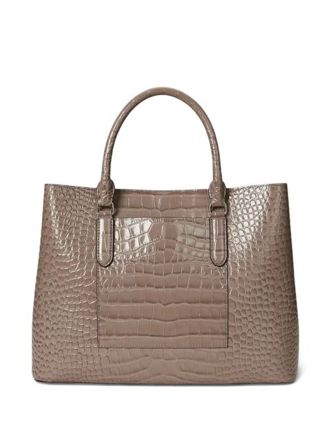 Lauren Ralph Lauren embossed-leather tote bag - Neutrals