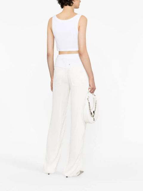 Givenchy patchwork-detail high-waisted trousers - White