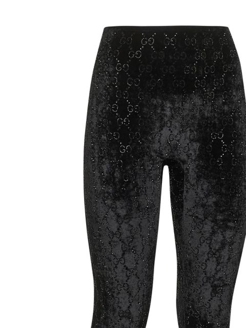 Gucci crystal-embellished leggings - Black