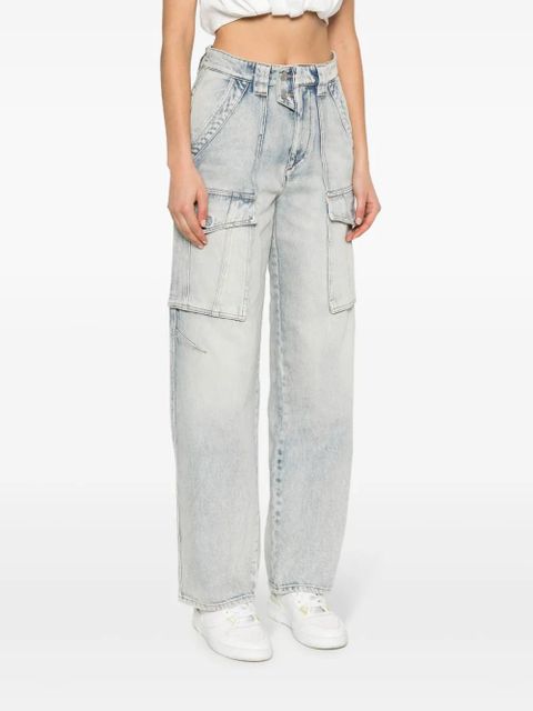 MARANT ÉTOILE Heilani mid-rise faded-effect jeans - Blue