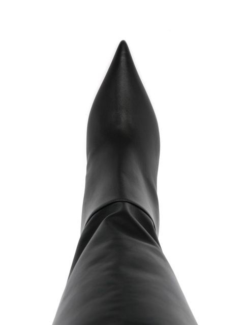 Casadei Superblade 80mm leather boots - Black