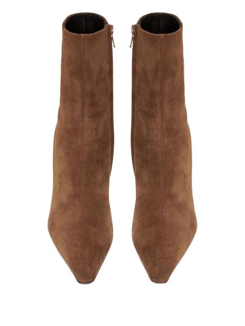 Saint Laurent 90mm Ashley suede boots - Brown