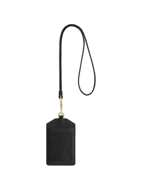 Dolce & Gabbana Dauphine calfskin keychain with plate - Black - zdjęcie produktu nr 2