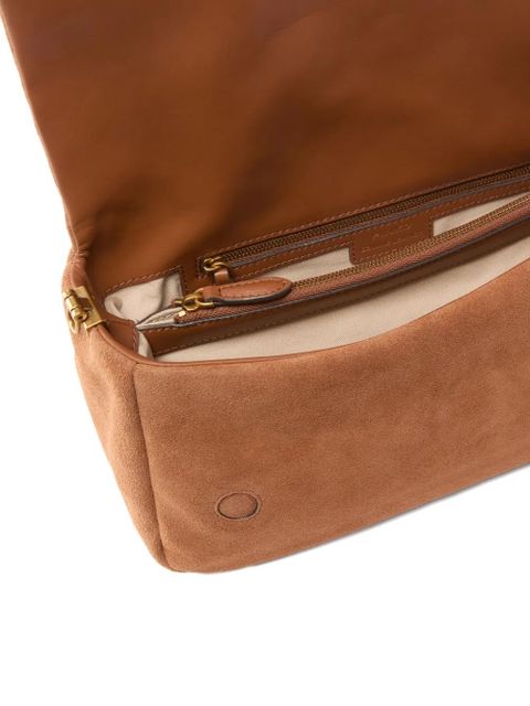 PINKO logo-appliqué shoulder bag - Brown