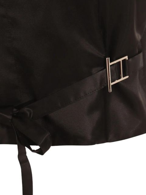 Alexander McQueen lace-trimmed double-breasted waistcoat - Black