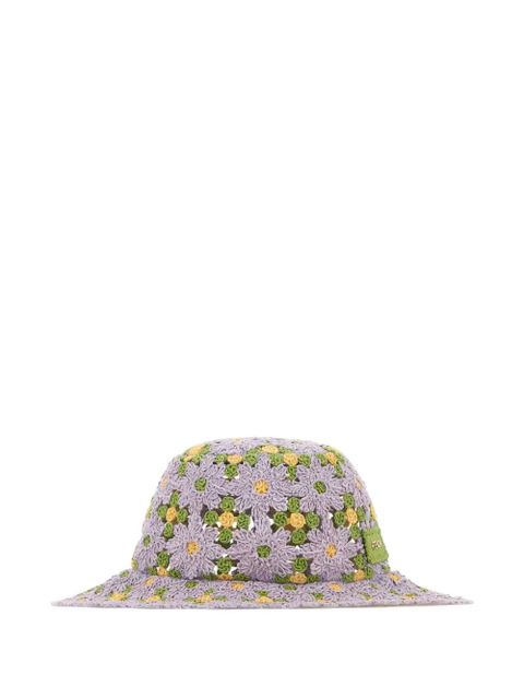 FENDI embroidered crochet bucket hat - Purple - zdjęcie produktu nr 1
