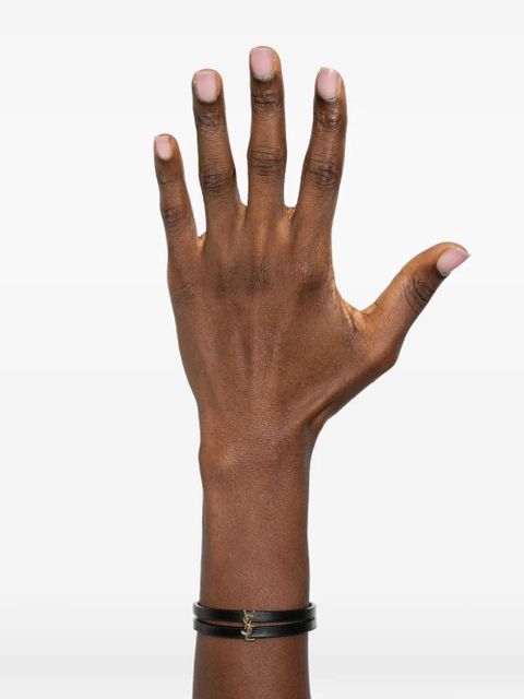 Saint Laurent logo-plaque bracelet - Black - zdjęcie produktu nr 2