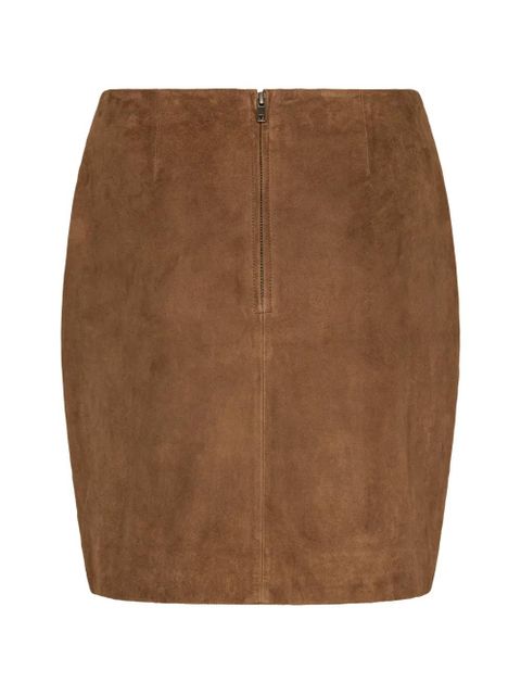 ROTATE BIRGER CHRISTENSEN suede mini skirt - Brown - zdjęcie produktu nr 2