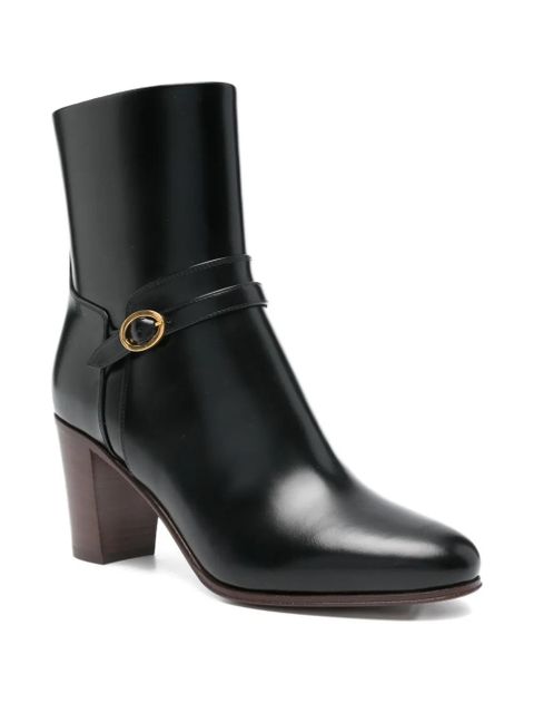 Valentino Garavani Pattie leather buckle-fastening boots - Black