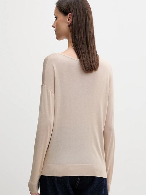 United Colors of Benetton sweter damski kolor beżowy lekki 103VD10AV