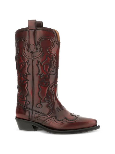 GANNI panelled western boots - Brown - zdjęcie produktu nr 2
