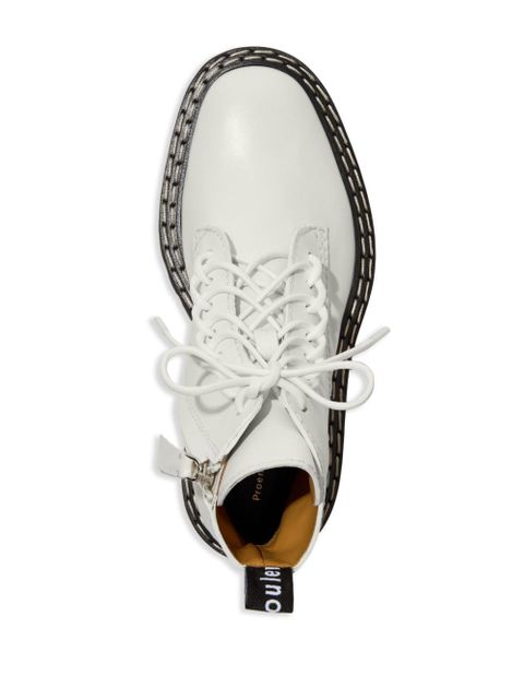 Proenza Schouler Combat leather boots - White