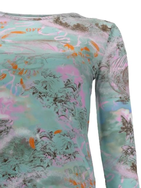 Off-White patterned top - Blue - zdjęcie produktu nr 2