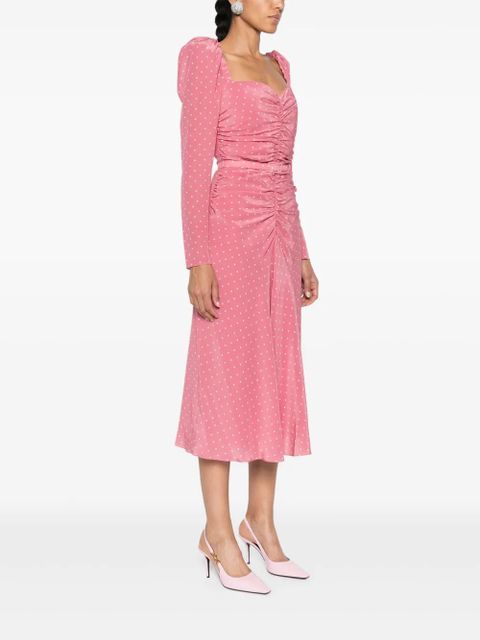 Alessandra Rich polka-dot midi dress - Pink - zdjęcie produktu nr 2