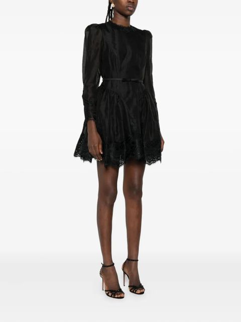 ZIMMERMANN lace-trimmed mini dress - Black