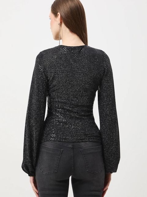 Medicine longsleeve damski kolor srebrny