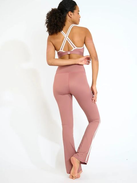 Banana Moon legginsy Wellflow damskie kolor różowy gładkie UNITY.WELLFLOW