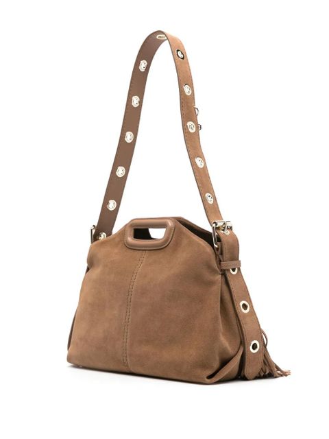 Maje miss M fringed suede shoulder bag - Brown - zdjęcie produktu nr 2