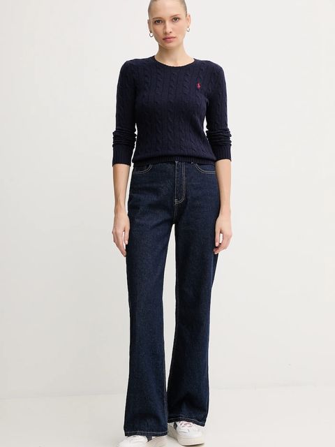 Polo Ralph Lauren sweter damski kolor granatowy lekki 211971865 - zdjęcie produktu nr 2