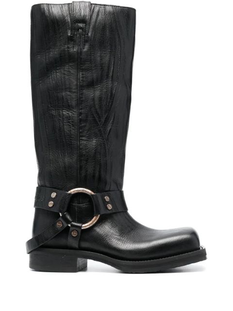Acne Studios 30mm knee-high leather boots - Black - zdjęcie produktu nr 1