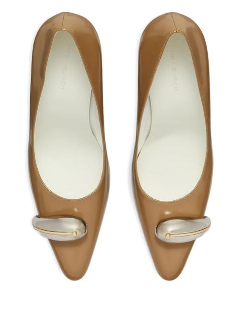 Tory Burch 90mm pierced pumps - Brown