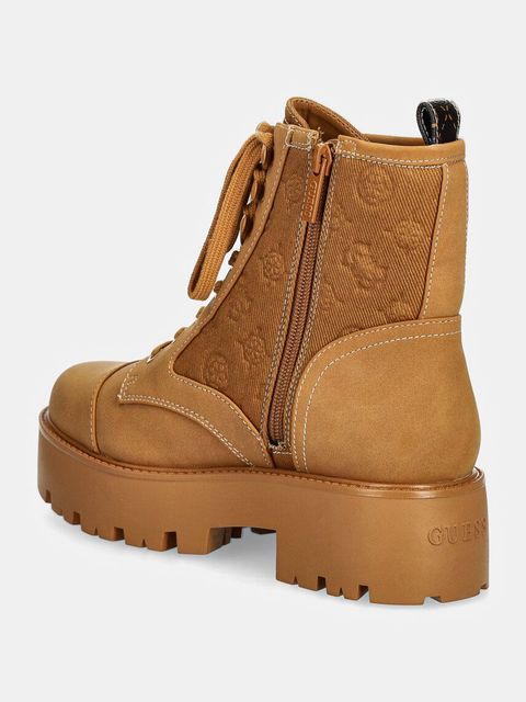 Guess workery VAINA damskie kolor brązowy na platformie FLTSLR LEM10