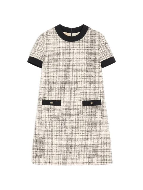 Valentino Garavani short dress in square tweed - Neutrals - zdjęcie produktu nr 1