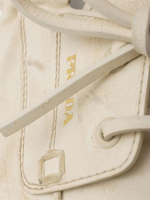 Prada Shuffle antiqued leather boat shoes - Neutrals