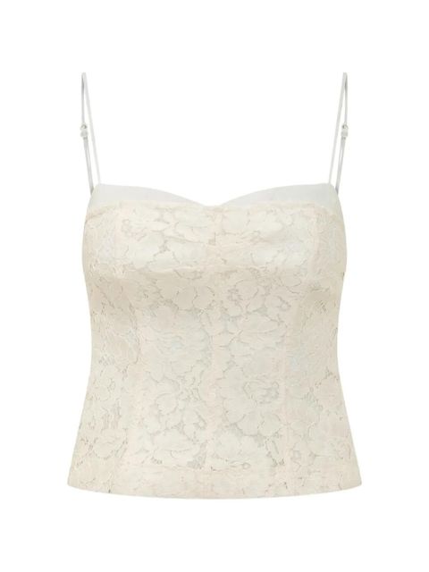PINKO lace-overlay corset top - Neutrals - zdjęcie produktu nr 1