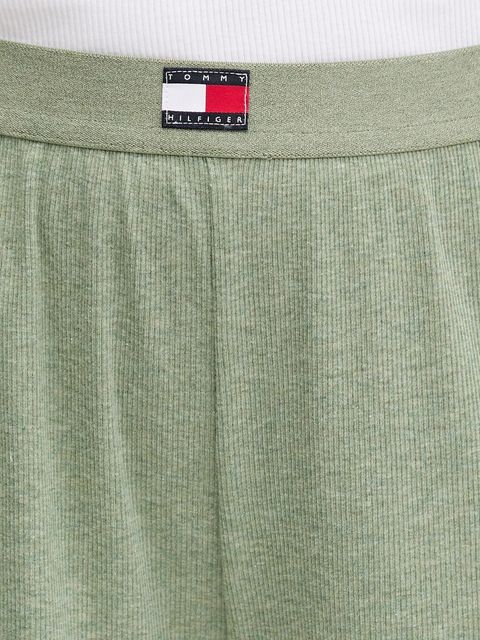 Tommy Hilfiger spodnie dresowe damskie kolor zielony melanżowe UW0UW06069