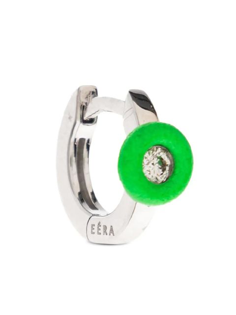 EÉRA 18K white gold hoop diamond single earring - Silver - zdjęcie produktu nr 1