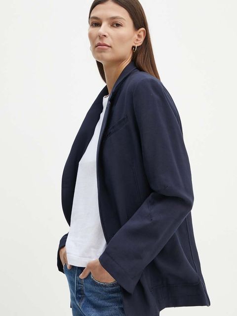 G-Star marynarka kolor granatowy jednorzędowa gładka D25210-D714