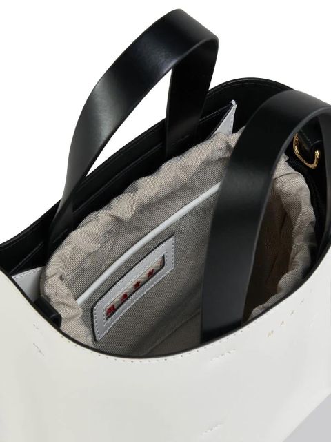 Marni two-tone leather tote bag - White - zdjęcie produktu nr 2