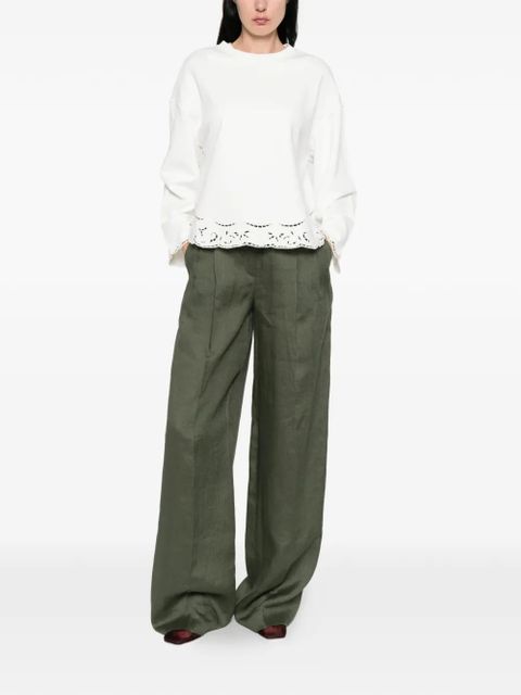 TWINSET eembroidered-detail sweatshirt - White - zdjęcie produktu nr 2