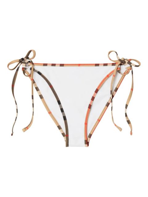 Burberry Check-trim bikini bottoms - White - zdjęcie produktu nr 1