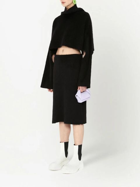 JW Anderson cut-out oversized cropped jumper - Black