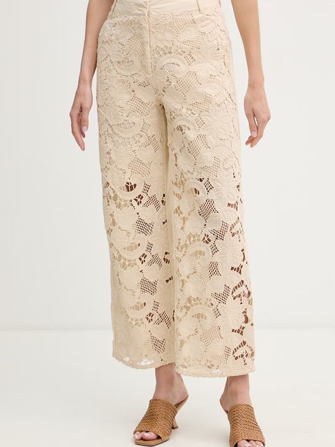 Sisley spodnie straight damskie bawełniane - zdjęcie produktu nr 1