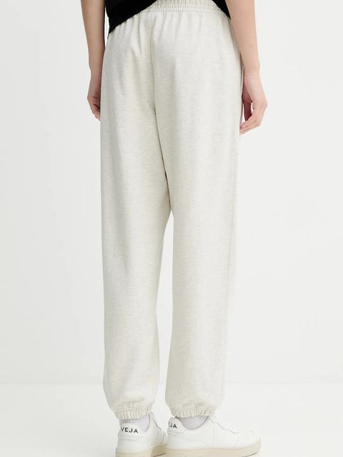 Calvin Klein Jeans spodnie dresowe damskie kolor beżowy gładkie LV047B235G