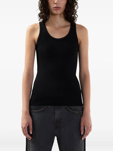 GCDS logo-embroidered tank top - Black